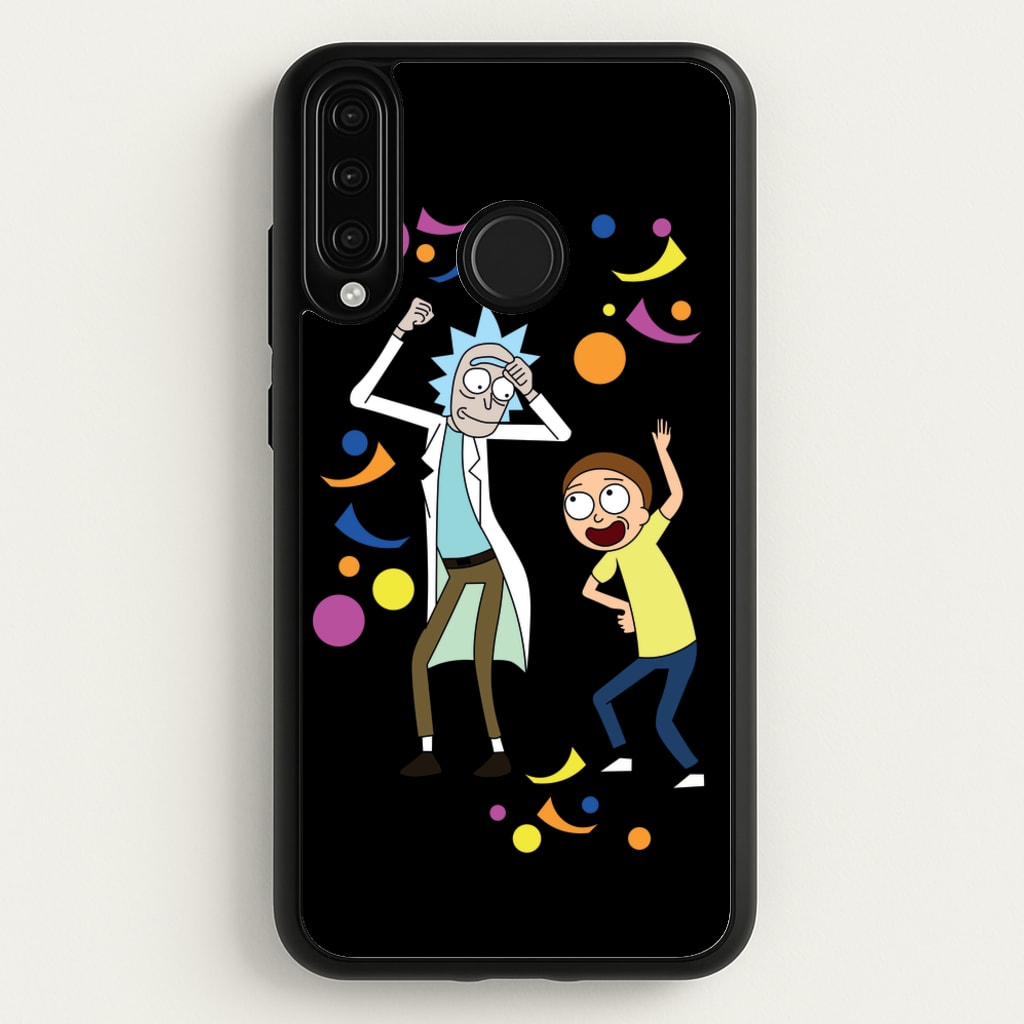 R&M Dancing - Rick And Morty Phone Case for Huawei P30 Lite