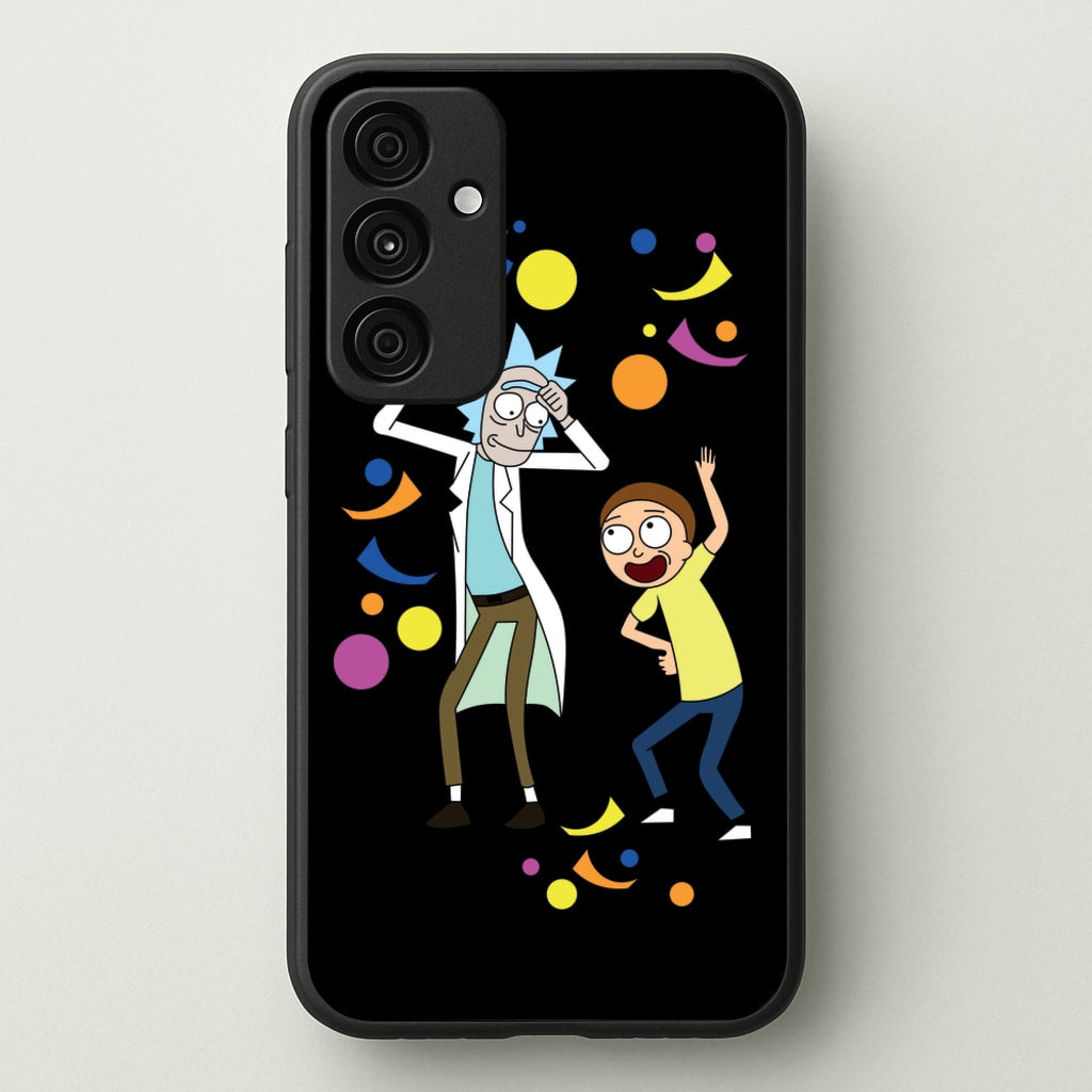 R&M Dancing - Rick And Morty Phone Case for Galaxy A55