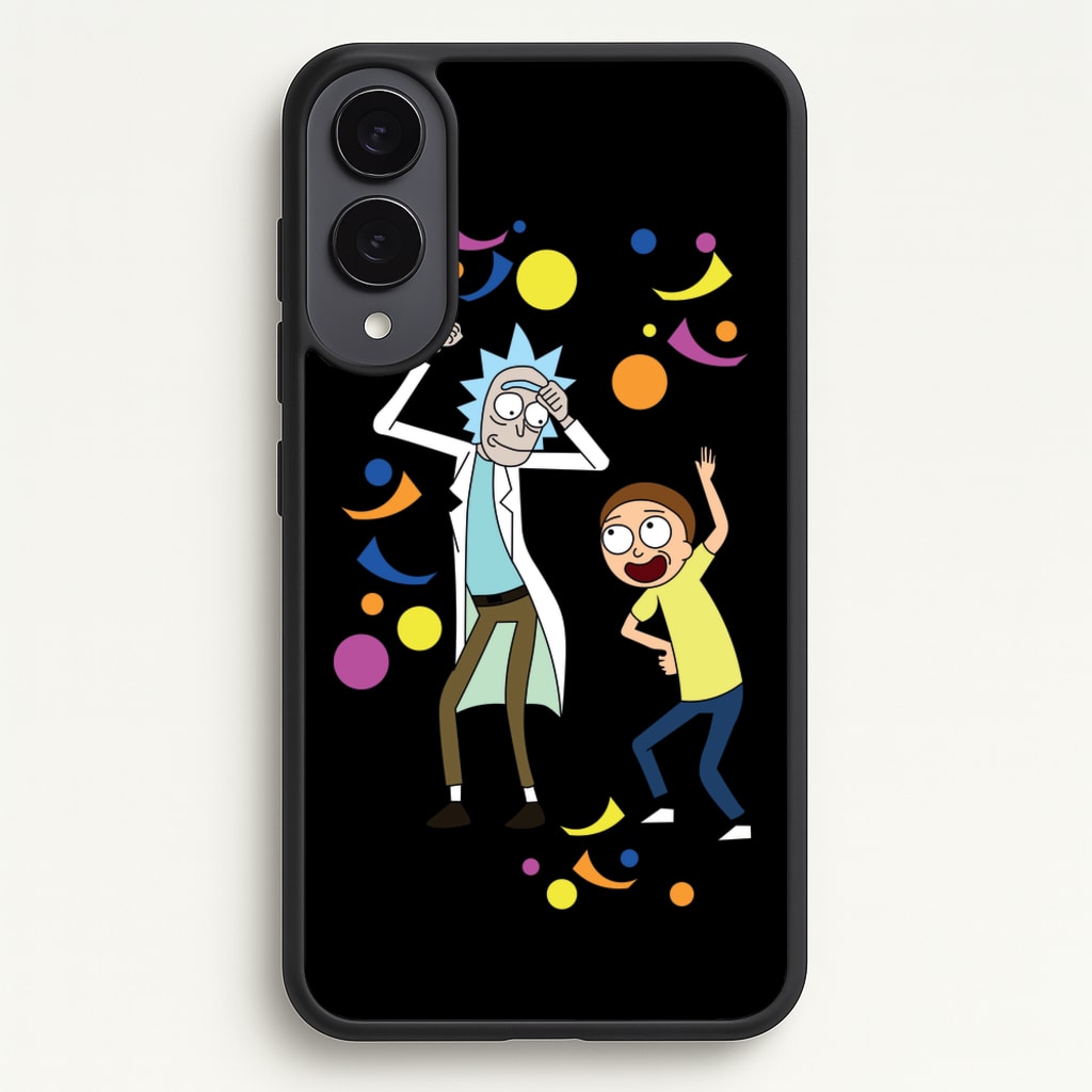 R&M Dancing - Rick And Morty Phone Case for Galaxy S25 Edge