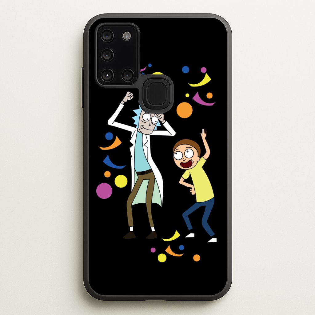 R&M Dancing - Rick And Morty Phone Case for Galaxy A21s