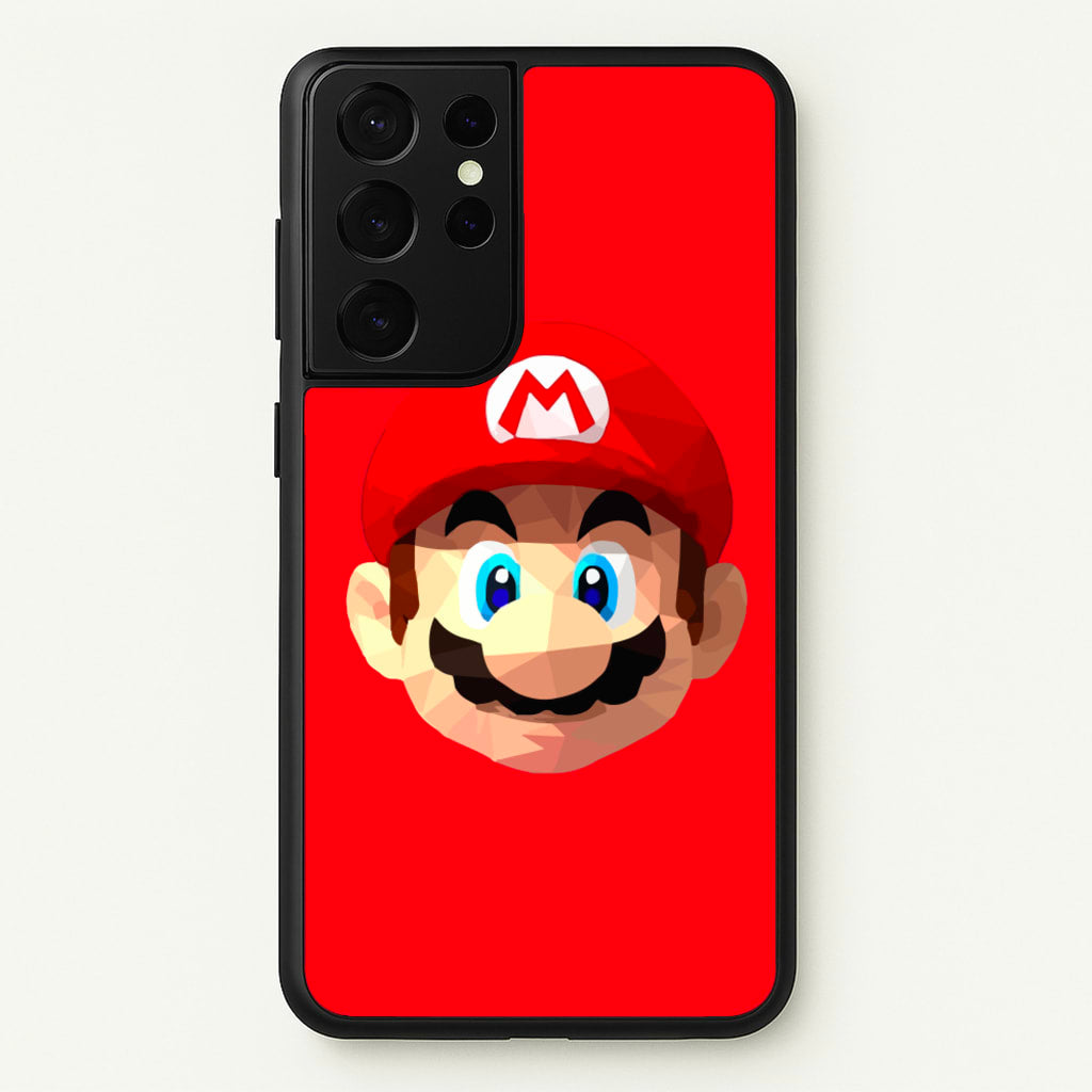 Mario Face - Mario - Mario Phone Case for Galaxy S21 Ultra