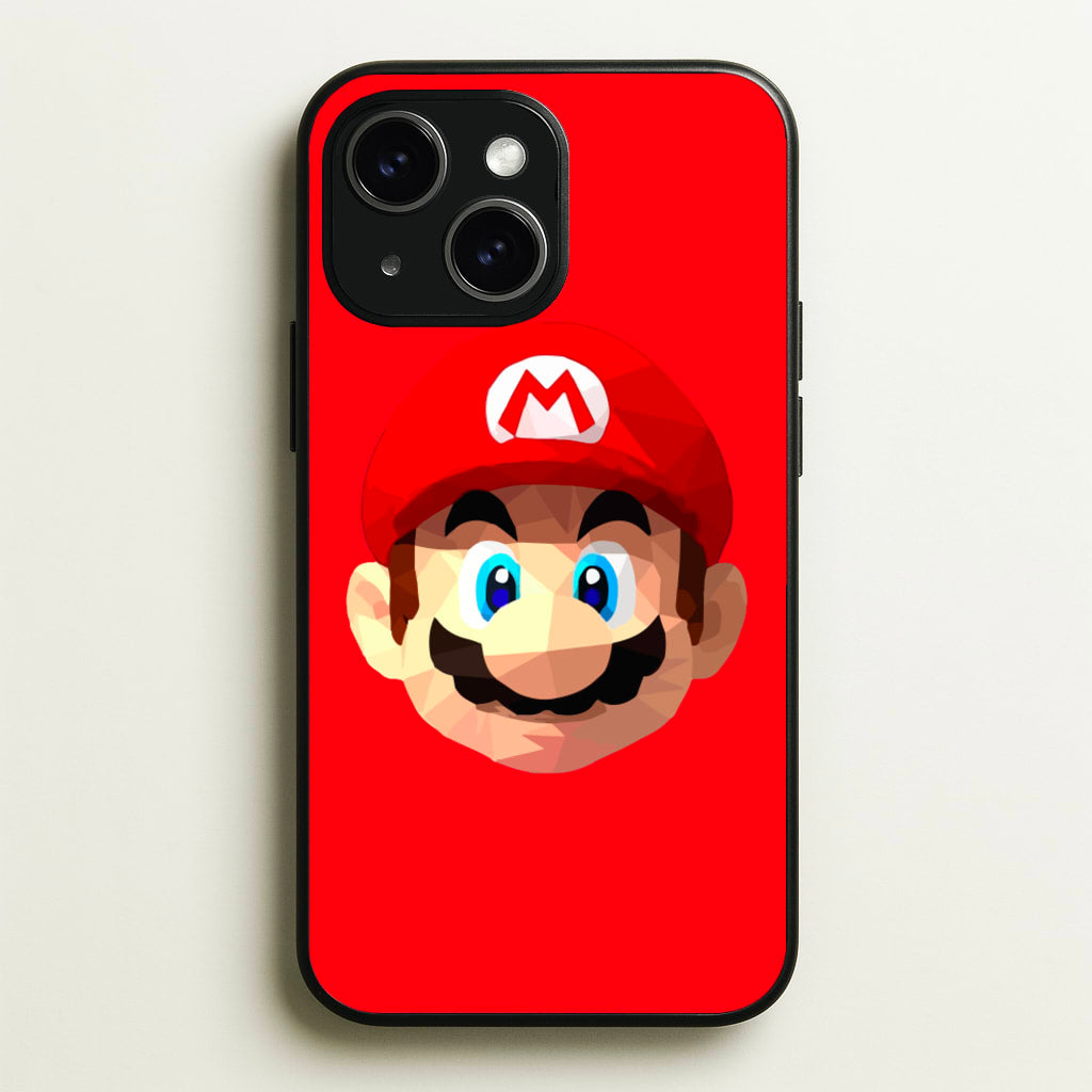 Mario Face - Mario - Mario Phone Case for iPhone 15