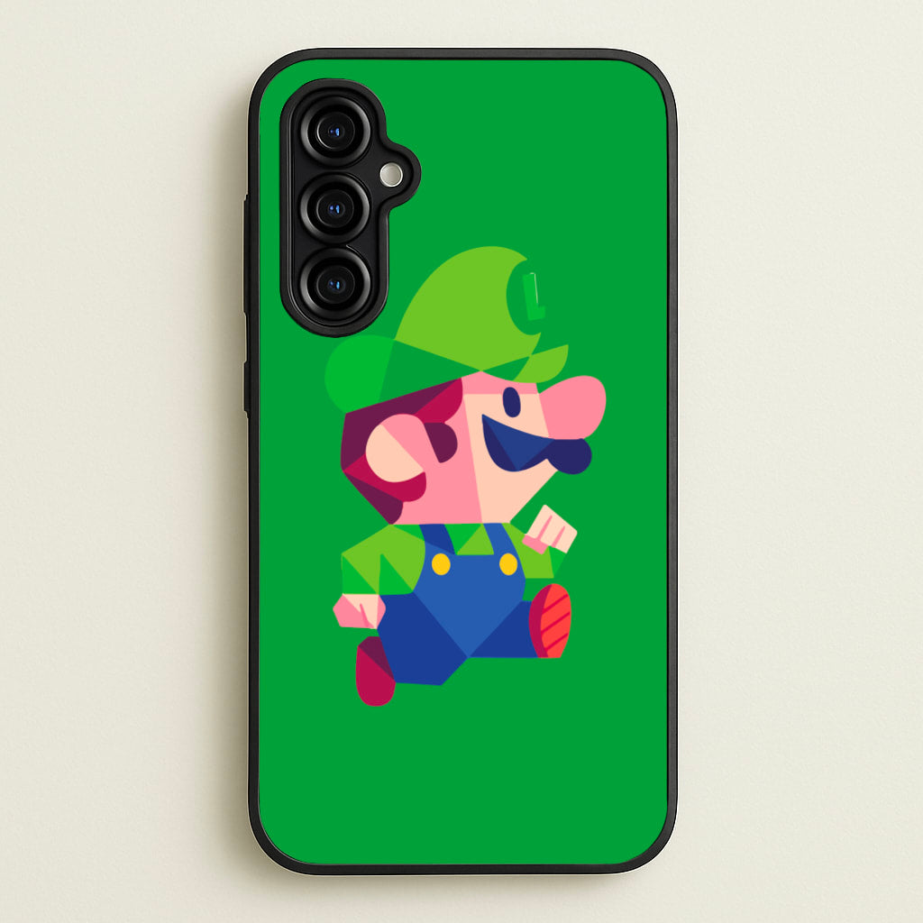 Running Luigi - Mario - Mario Phone Case for Galaxy A54