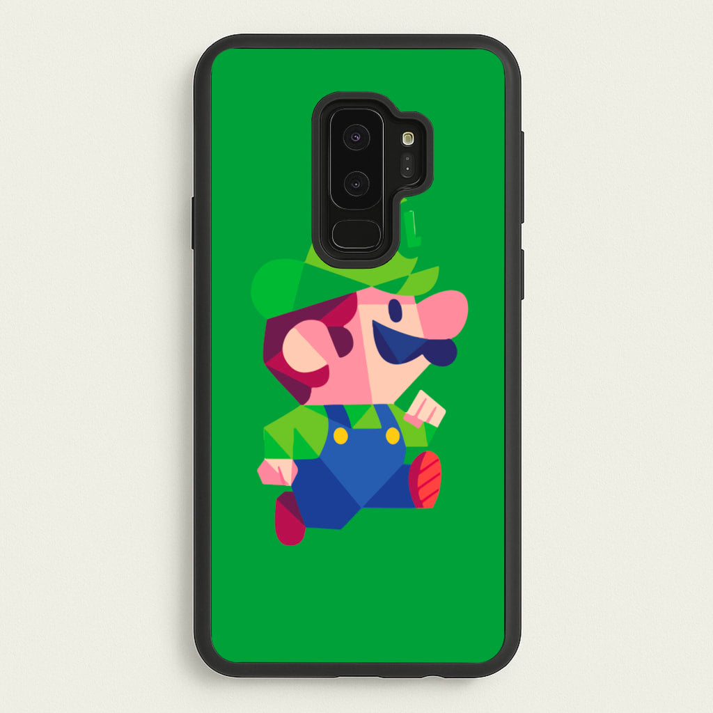 Running Luigi - Mario - Mario Phone Case for Galaxy S9 Plus