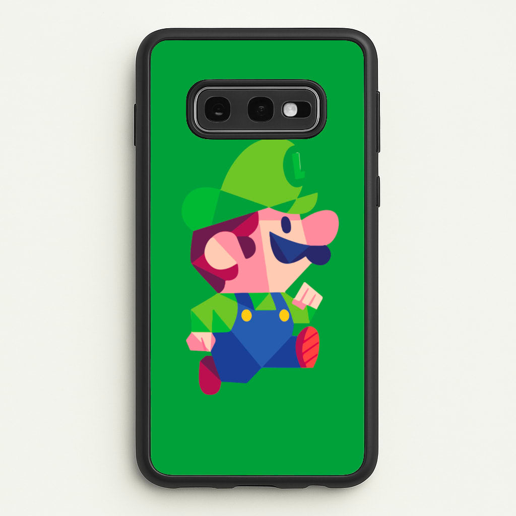 Running Luigi - Mario - Mario Phone Case for Galaxy S10e