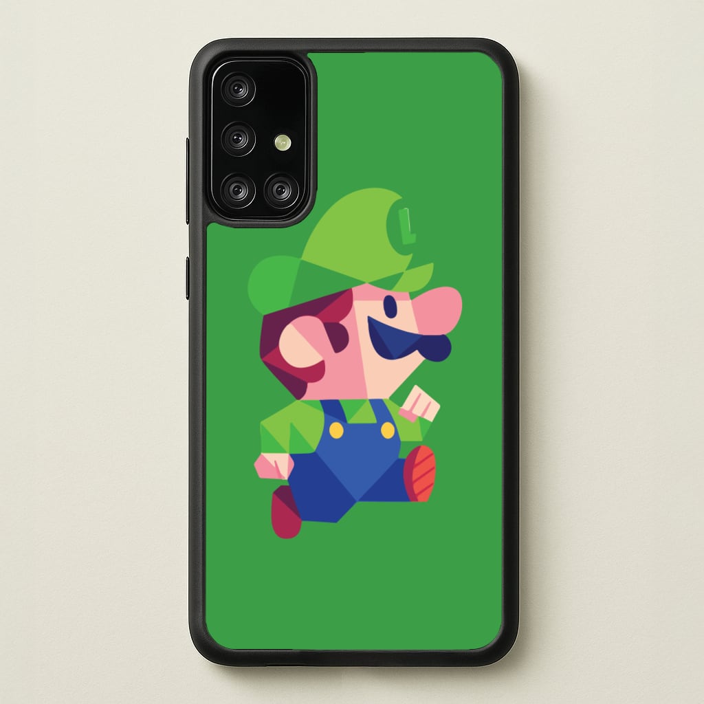 Running Luigi - Mario - Mario Phone Case for Galaxy A71