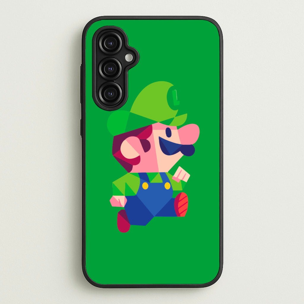 Running Luigi - Mario - Mario Phone Case for Galaxy A14