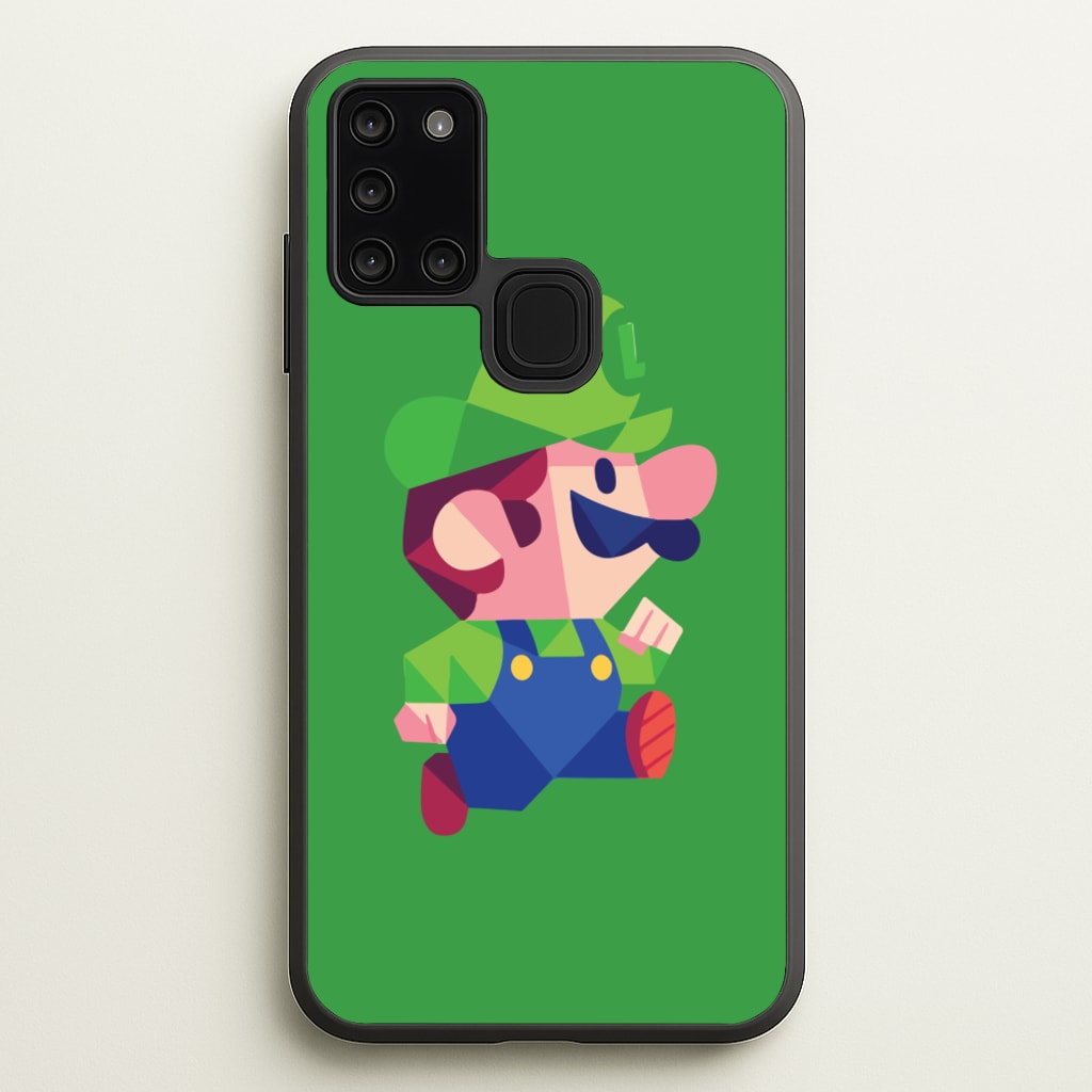 Running Luigi - Mario - Mario Phone Case for Galaxy A21s