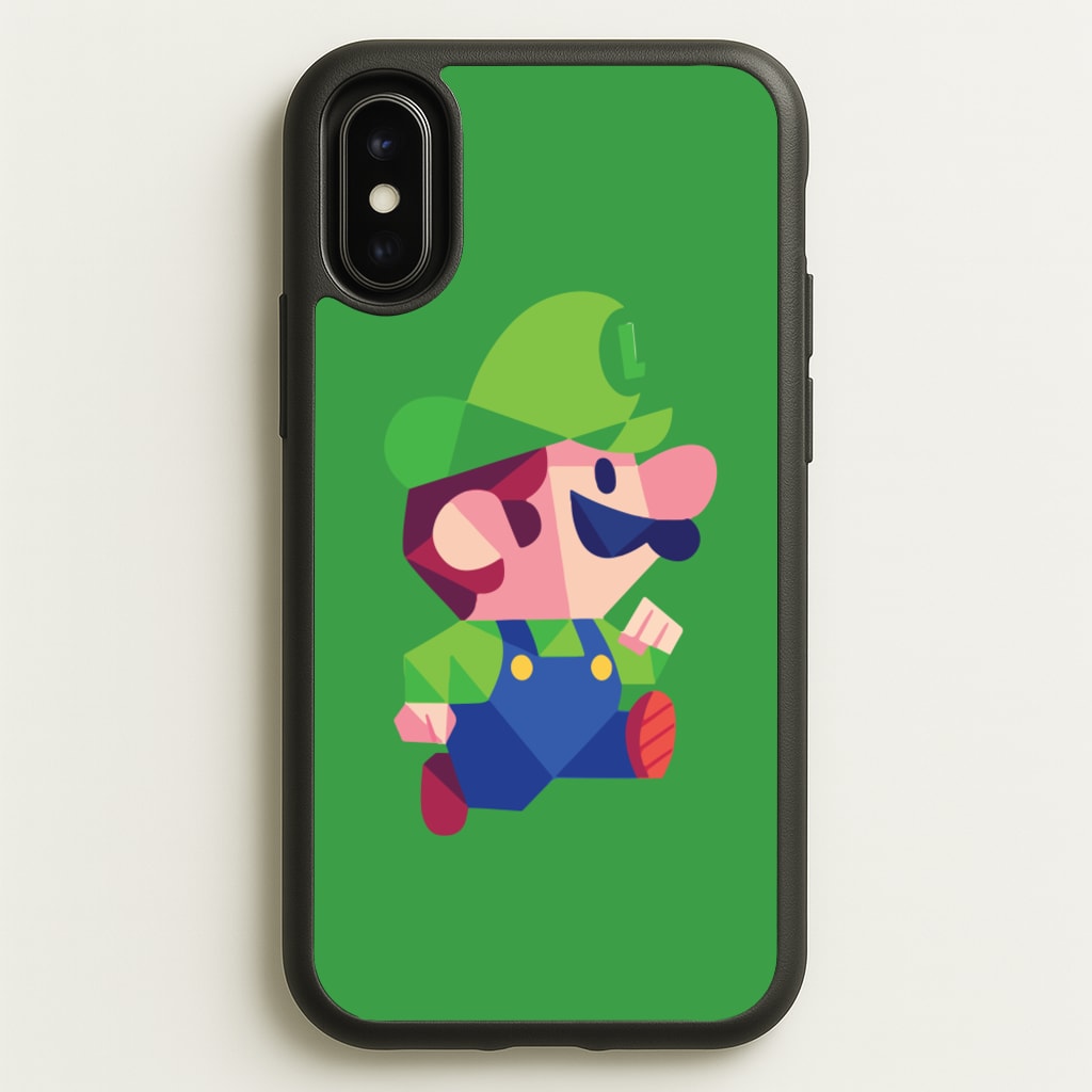 Running Luigi - Mario - Mario Phone Case for iPhone X / XS