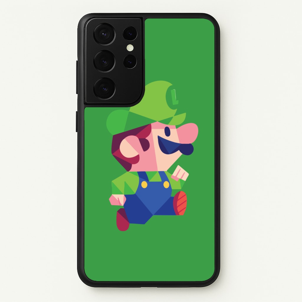 Running Luigi - Mario - Mario Phone Case for Galaxy S21 Ultra