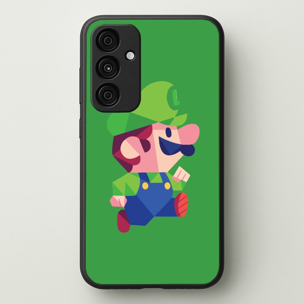 Running Luigi - Mario - Mario Phone Case for Galaxy A55