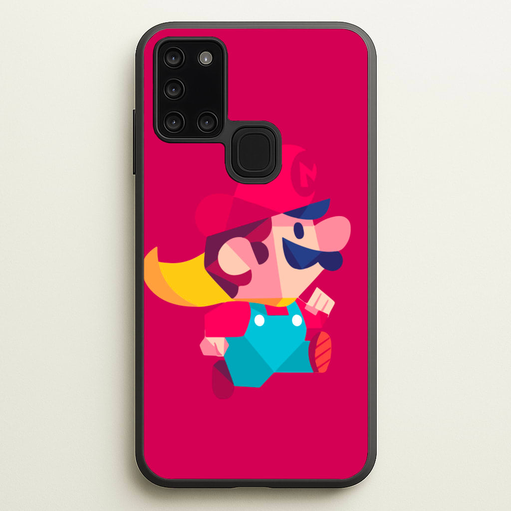 Running Mario - Mario - Mario Phone Case for Galaxy A21s