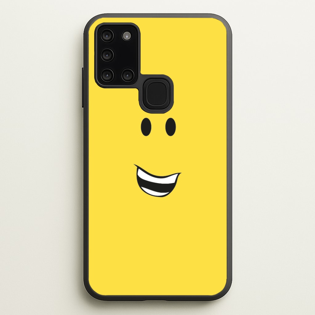 Yellow Face - Roblox Phone Case for Galaxy A21s
