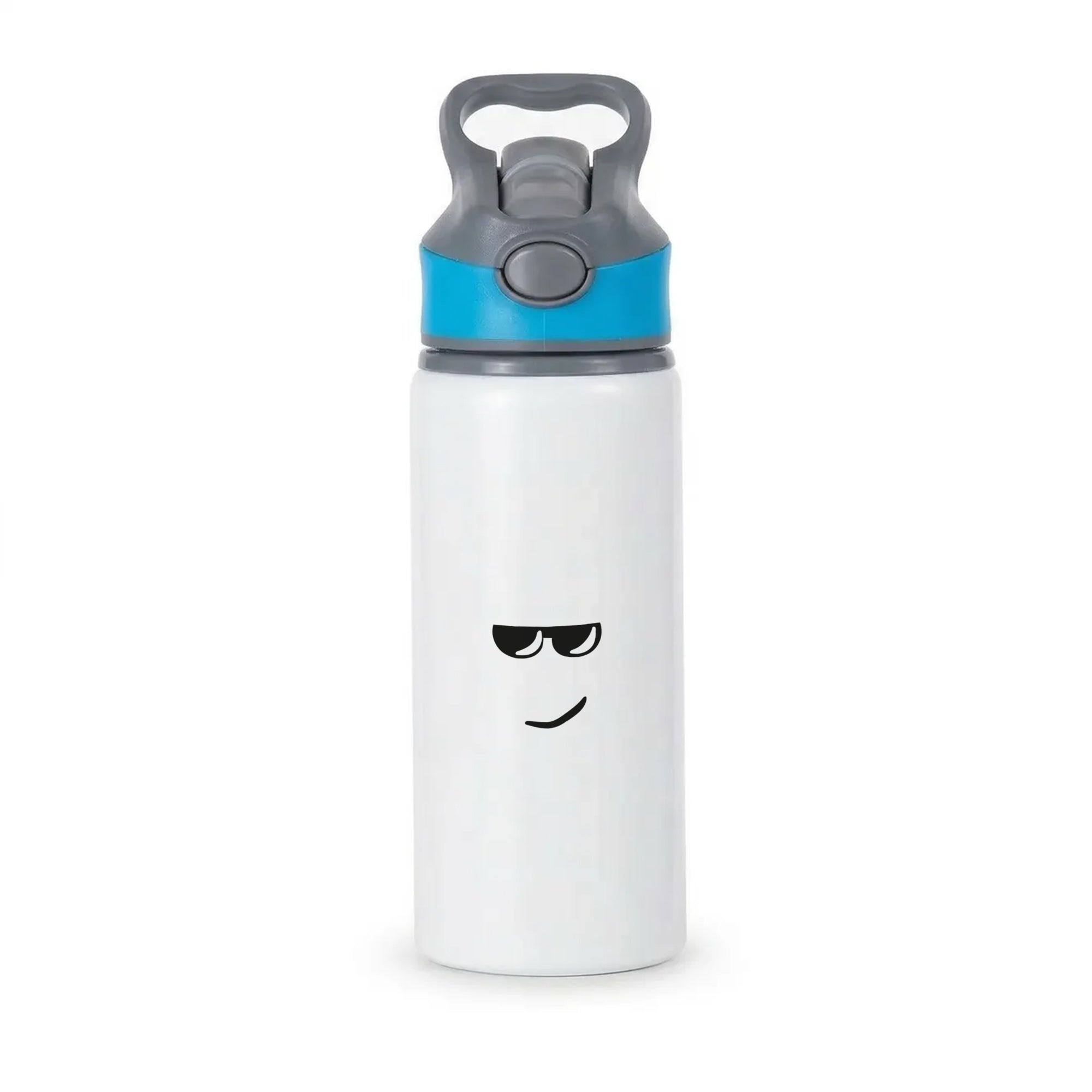 Yellow Face Shades Active Water Bottle - Blue