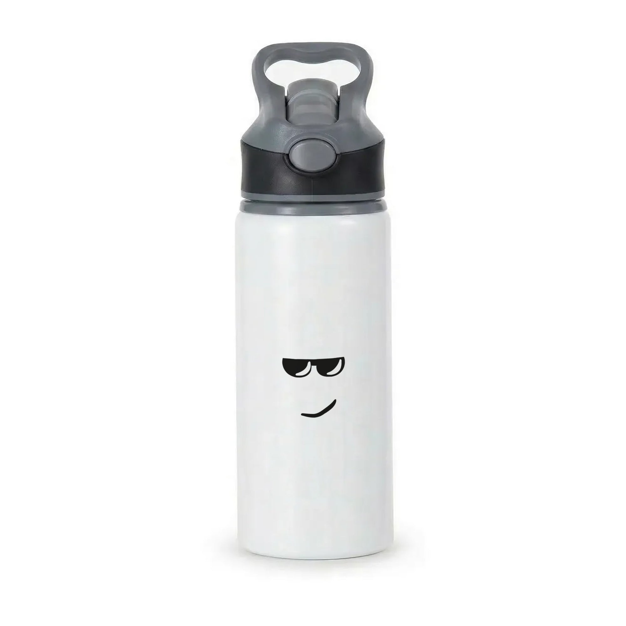 Yellow Face Shades Active Water Bottle - Black