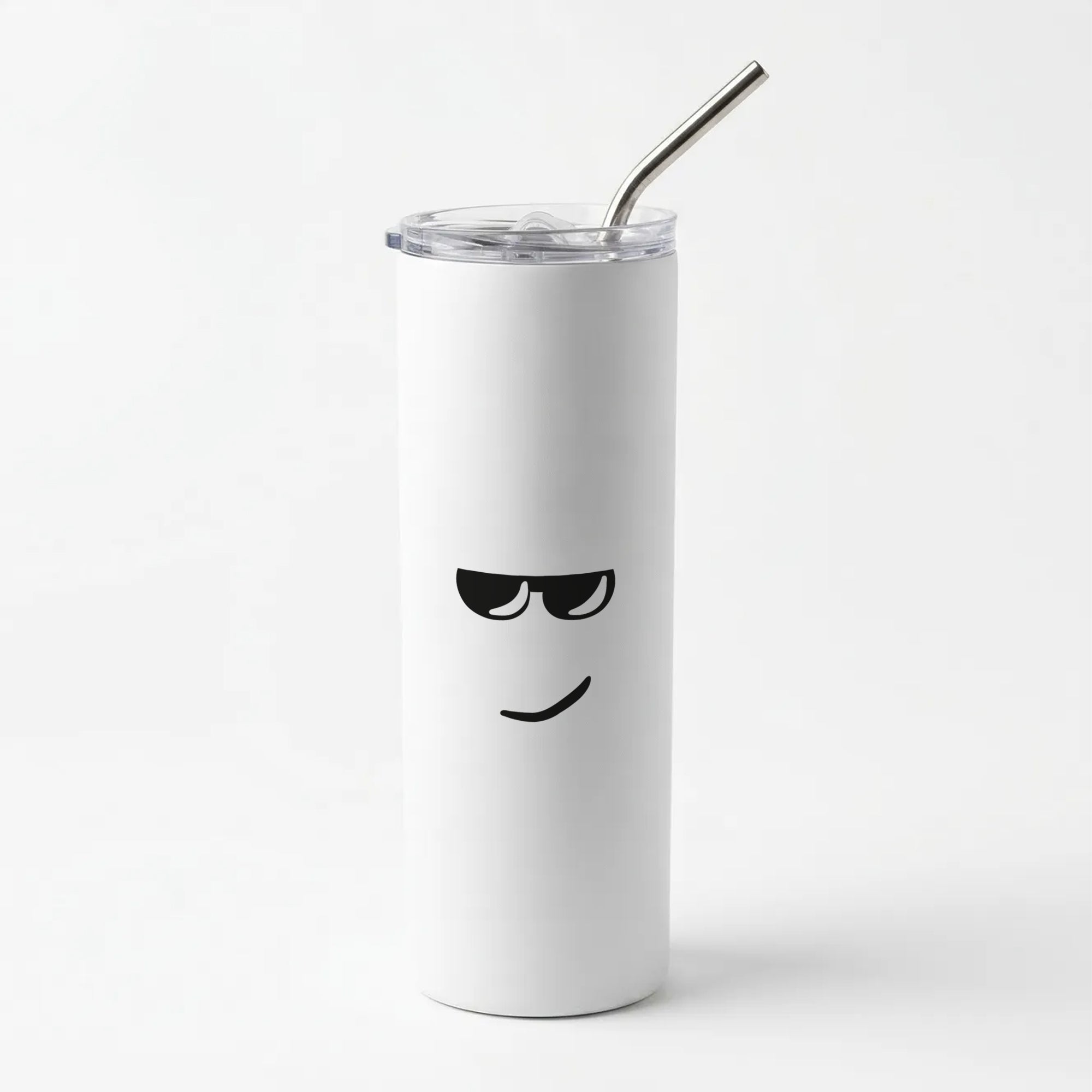 Yellow Face Shades Skinny Tumbler