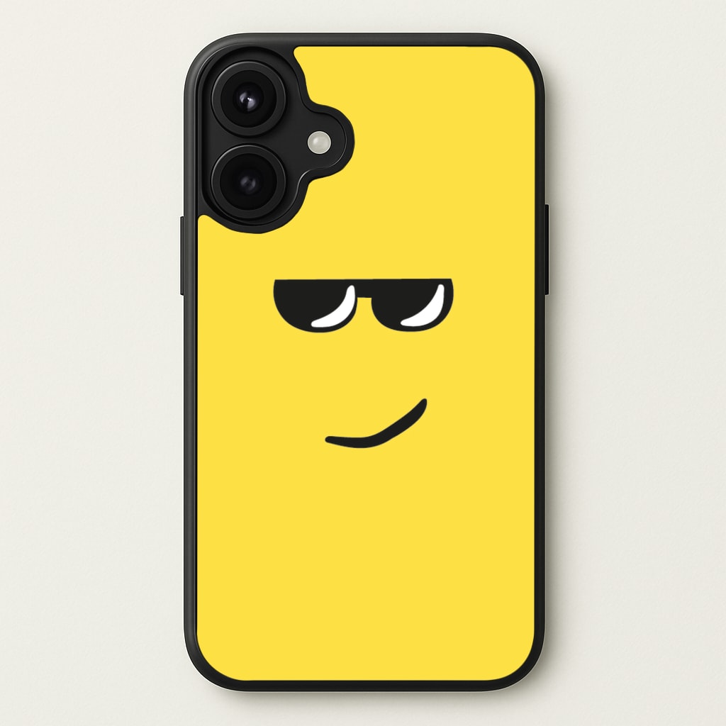 Yellow Face Shades Phone Case for iPhone 17