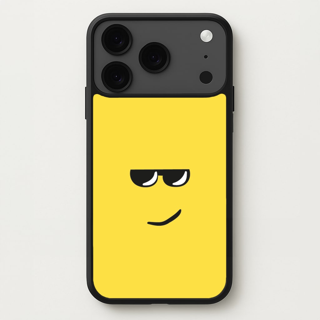 Yellow Face Shades Phone Case for iPhone 17 Pro