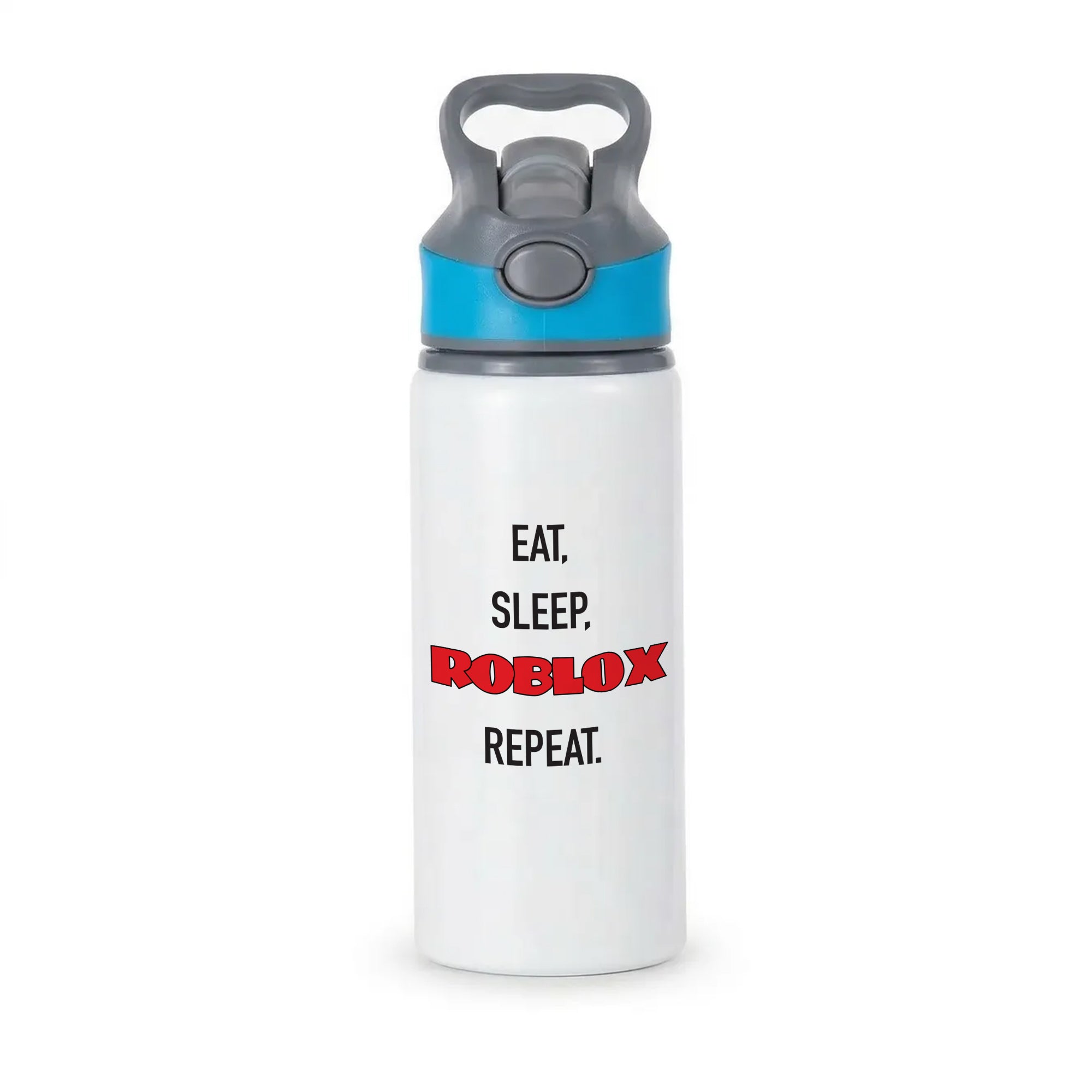 Eat, sleep, repeat Active Water Bottle - Blue