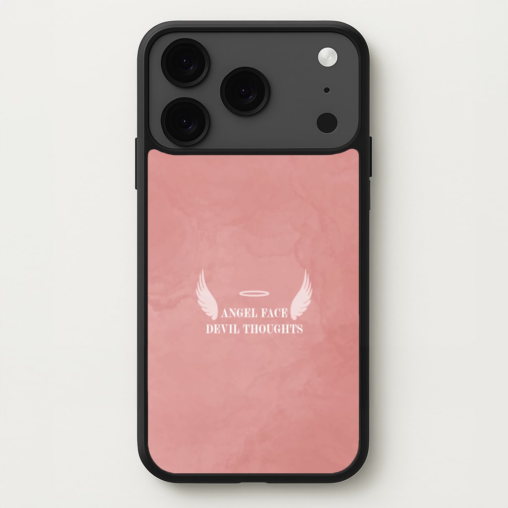 Angel Face Devil Thoughts Phone Case for iPhone 17 Pro