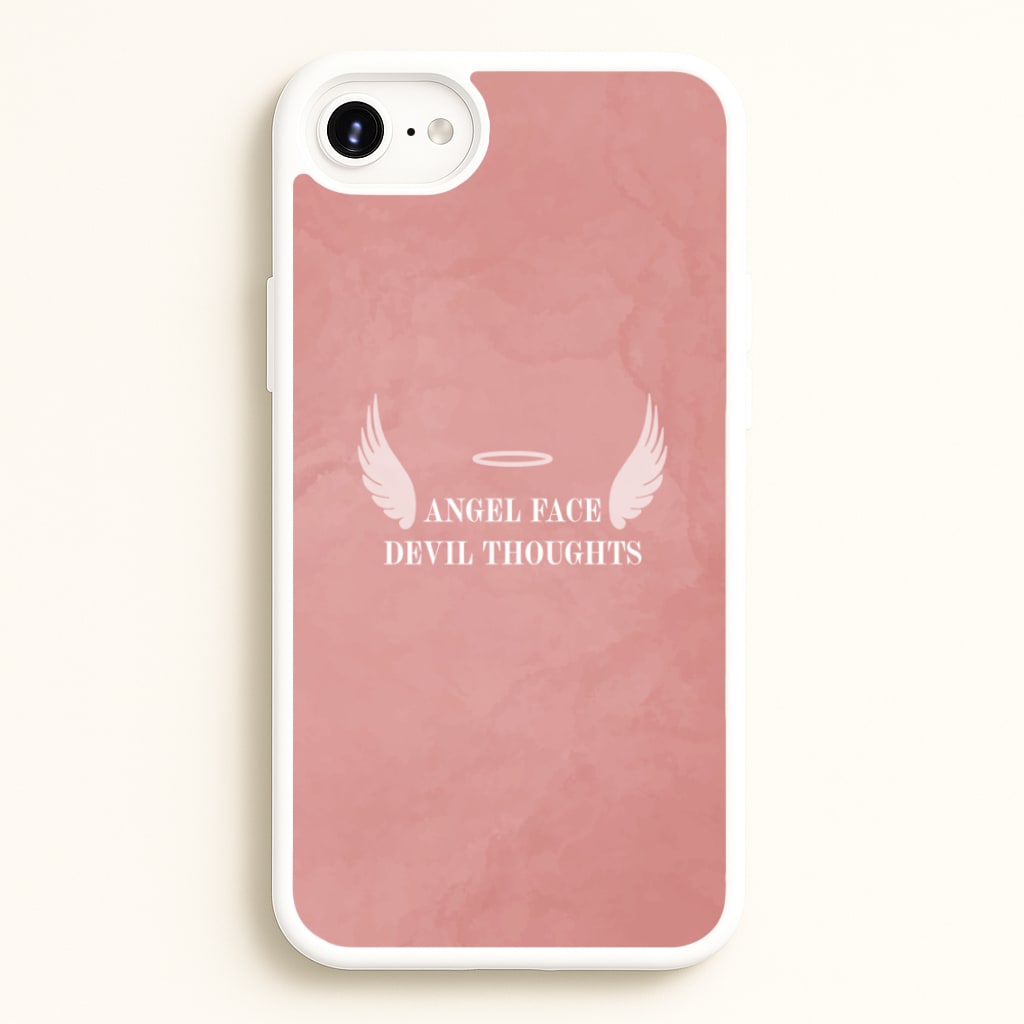 Angel Face Devil Thoughts - Quotes Phone Case for iPhone 6 Plus / 7 Plus / 8 Plus