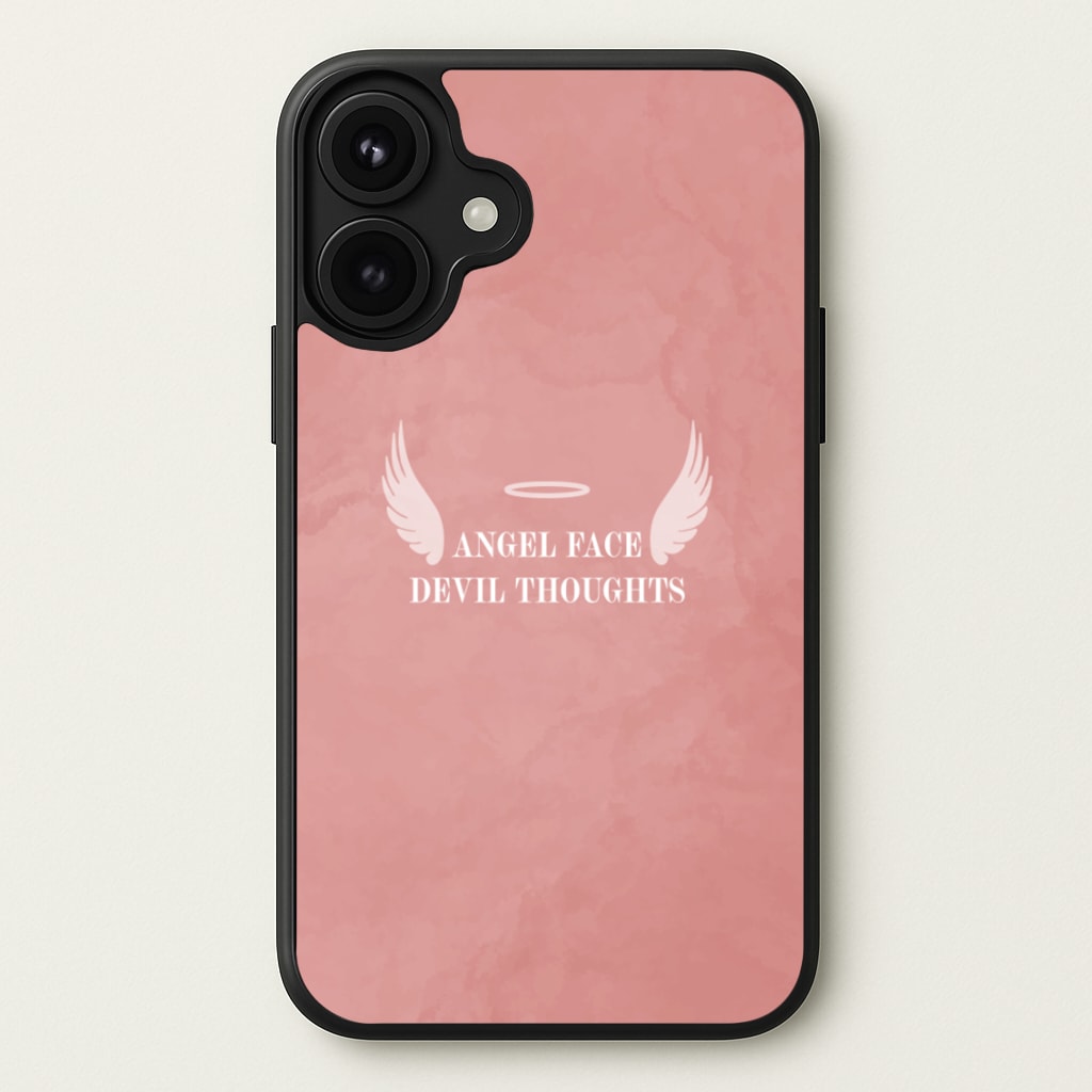 Angel Face Devil Thoughts Phone Case for iPhone 17