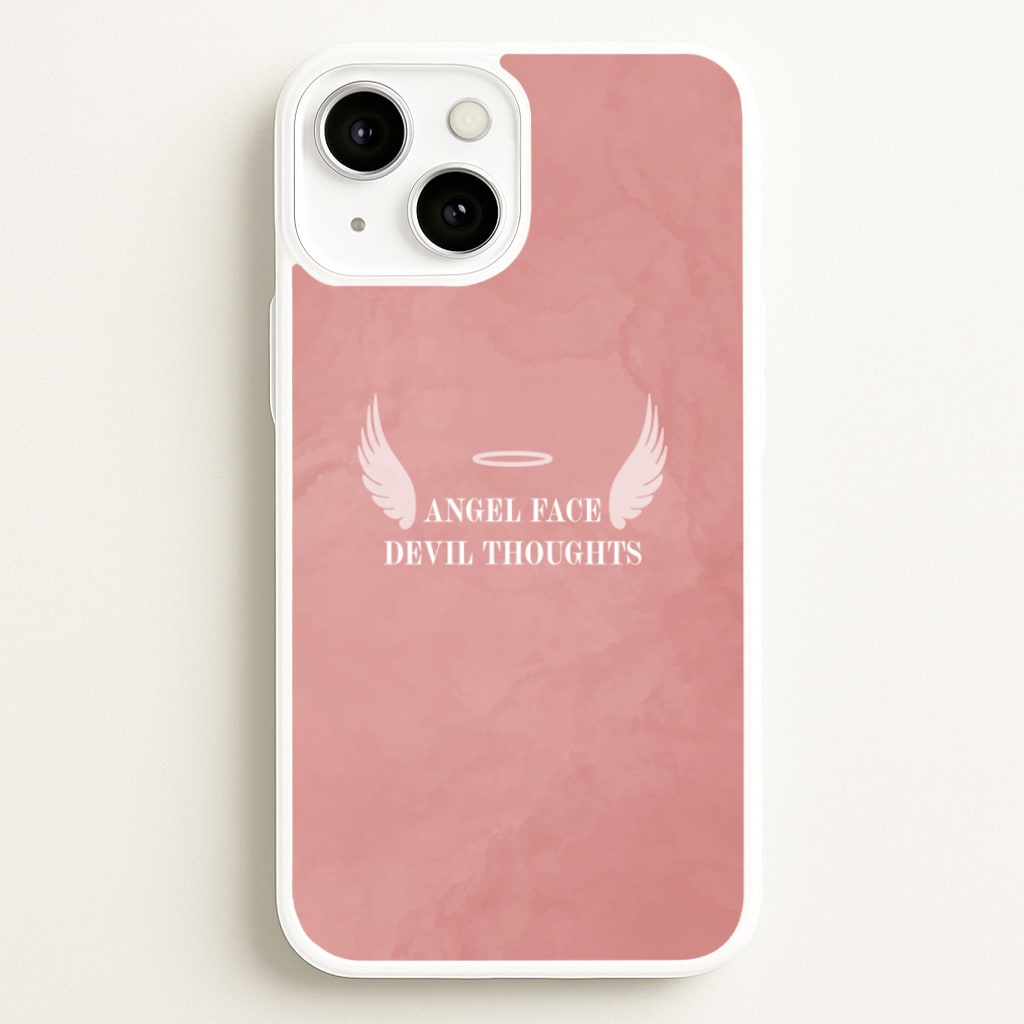 Angel Face Devil Thoughts - Quotes Phone Case for iPhone 13 Mini