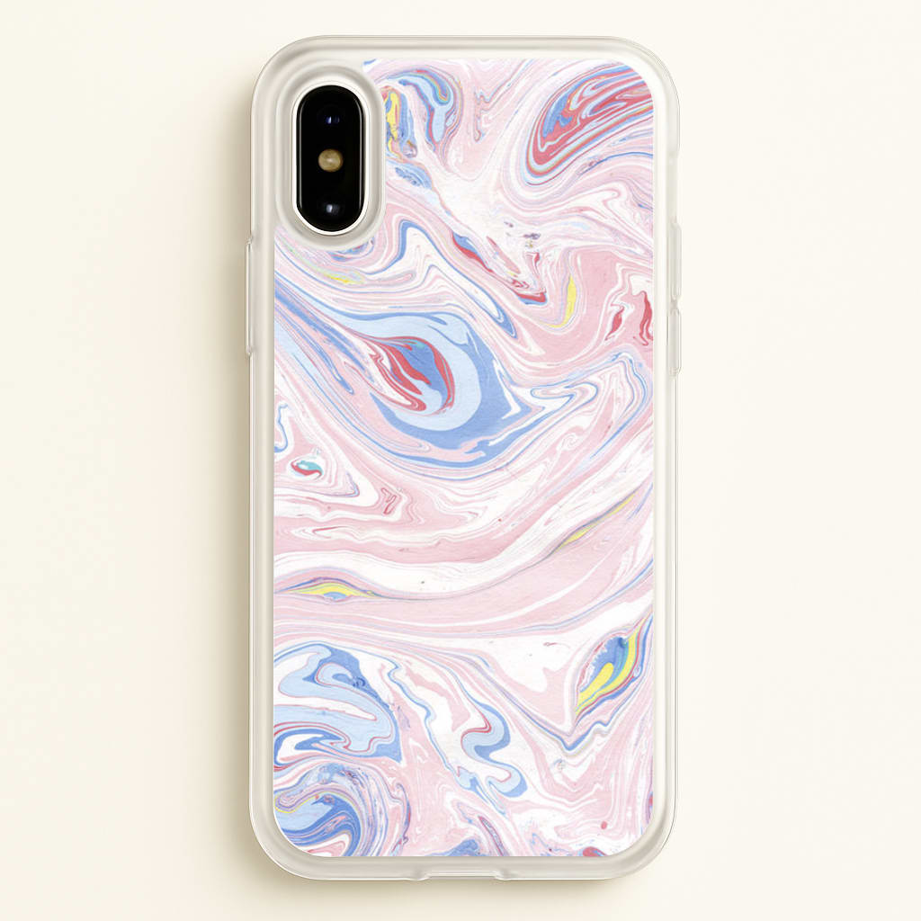 Pink Marble Swirl - Pattern Phone Case for iPhone X / XS