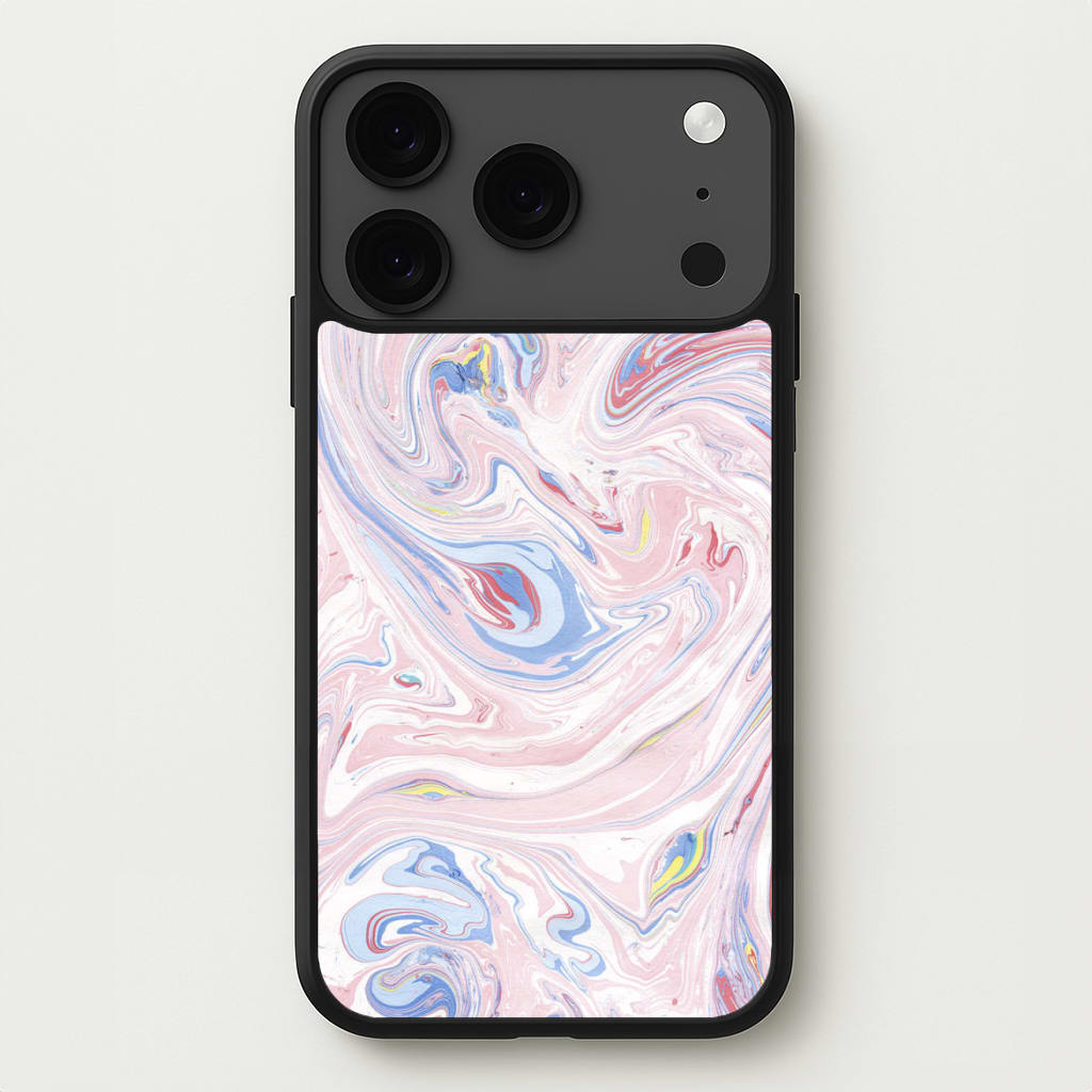 Pink Marble Swirl Phone Case for iPhone 17 Pro Max