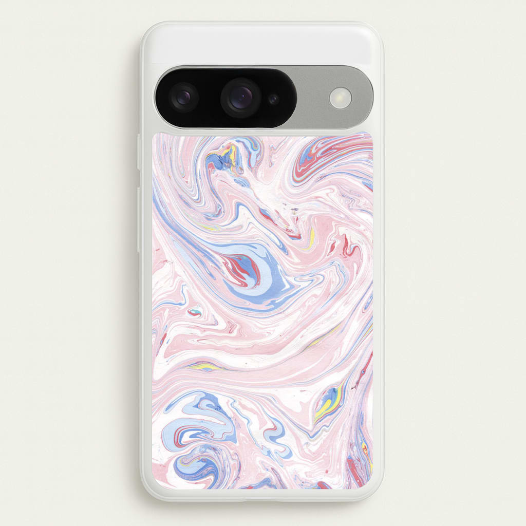 Pink Marble Swirl Phone Case for Google Pixel 10 / 10 Pro