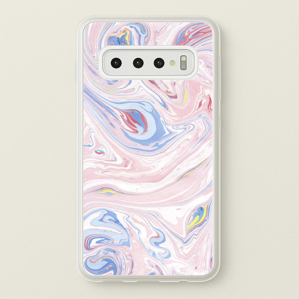 Pink Marble Swirl - Pattern Phone Case for Galaxy S10 Plus