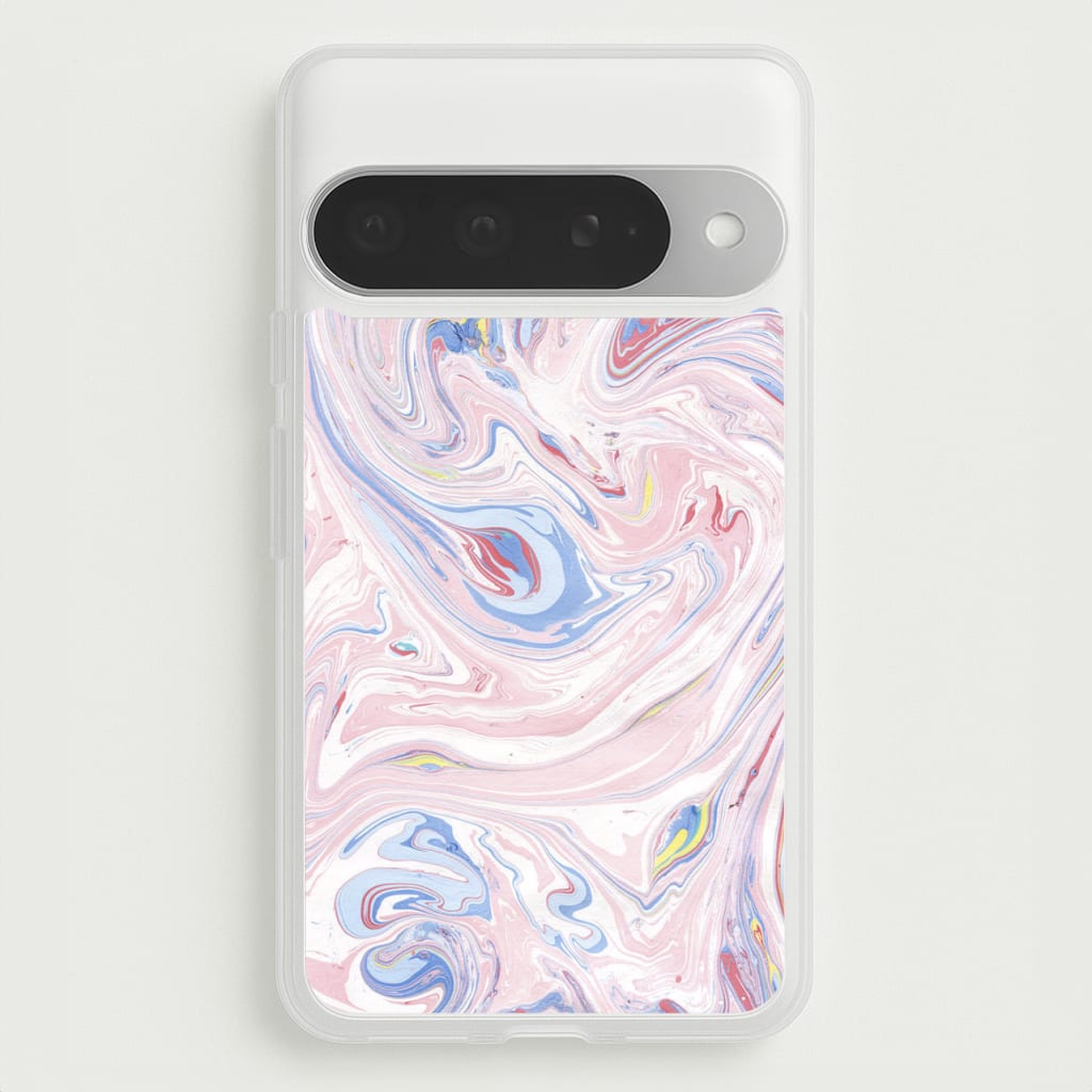 Pink Marble Swirl Phone Case for Google Pixel 10 Pro XL