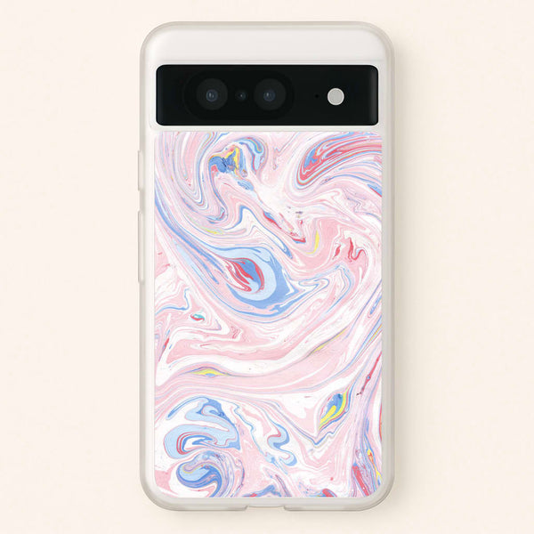 Pink Marble Swirl - Pattern Phone Case for Google Pixel 8