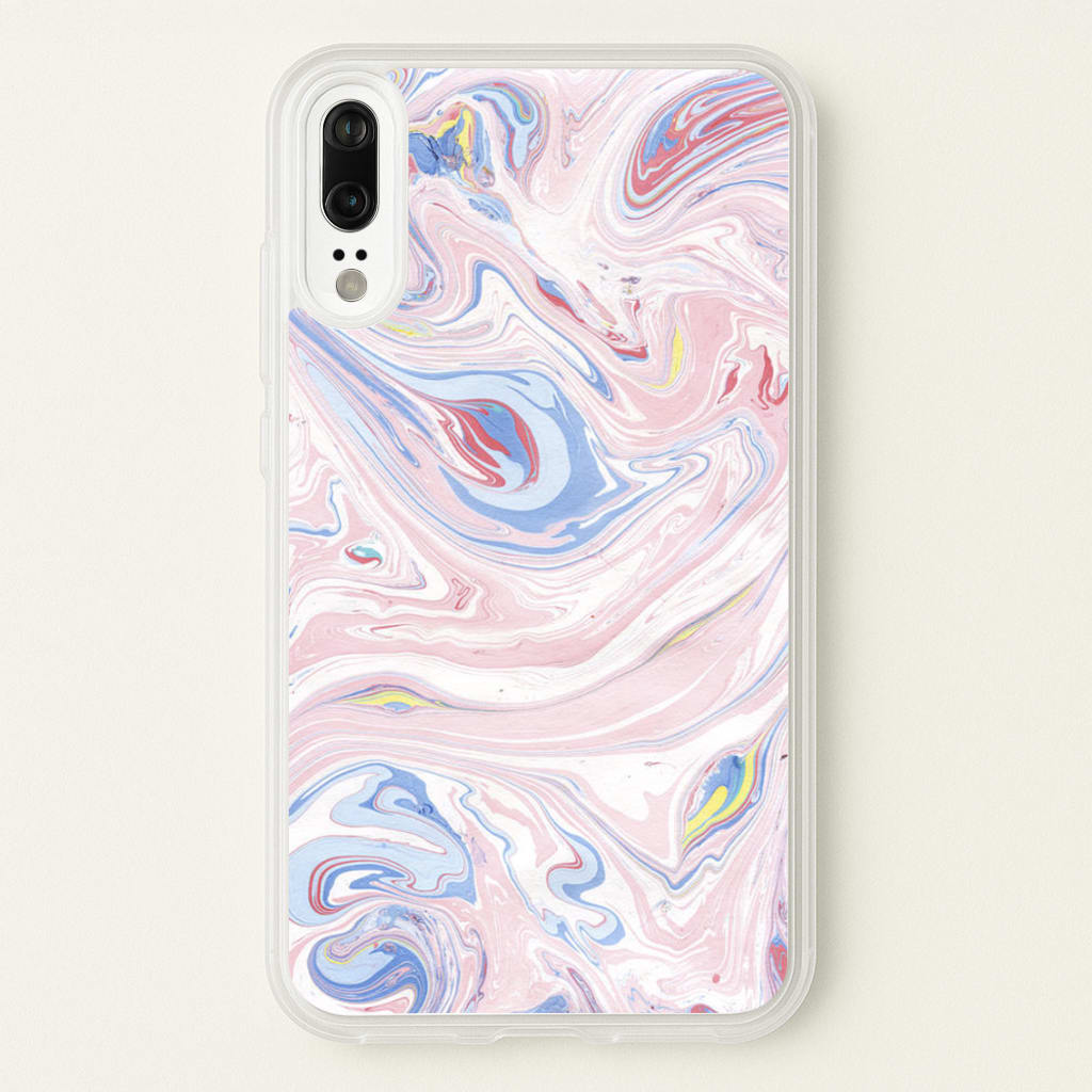 Pink Marble Swirl - Pattern Phone Case for Huawei P20