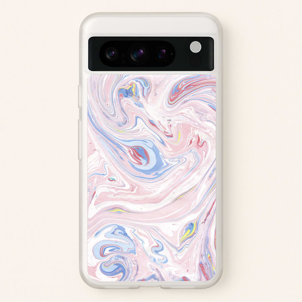Pink Marble Swirl - Pattern Phone Case for Google Pixel 8 Pro