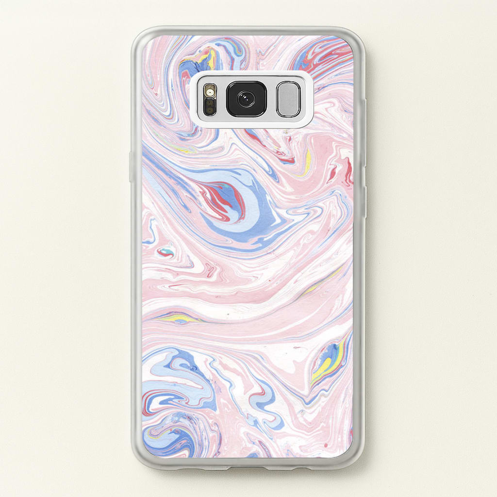 Pink Marble Swirl - Pattern Phone Case for Galaxy S8 Plus