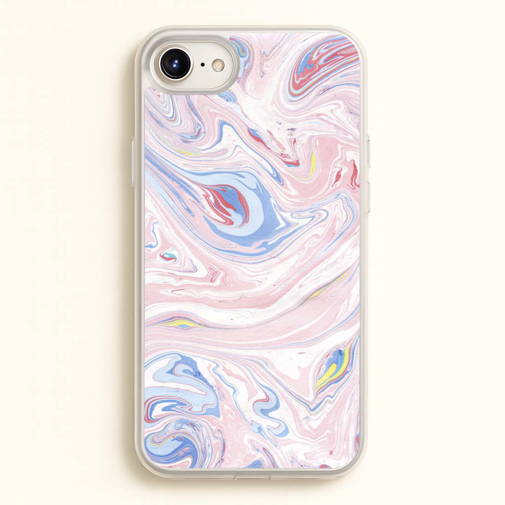 Pink Marble Swirl - Pattern Phone Case for iPhone 6 Plus / 7 Plus / 8 Plus