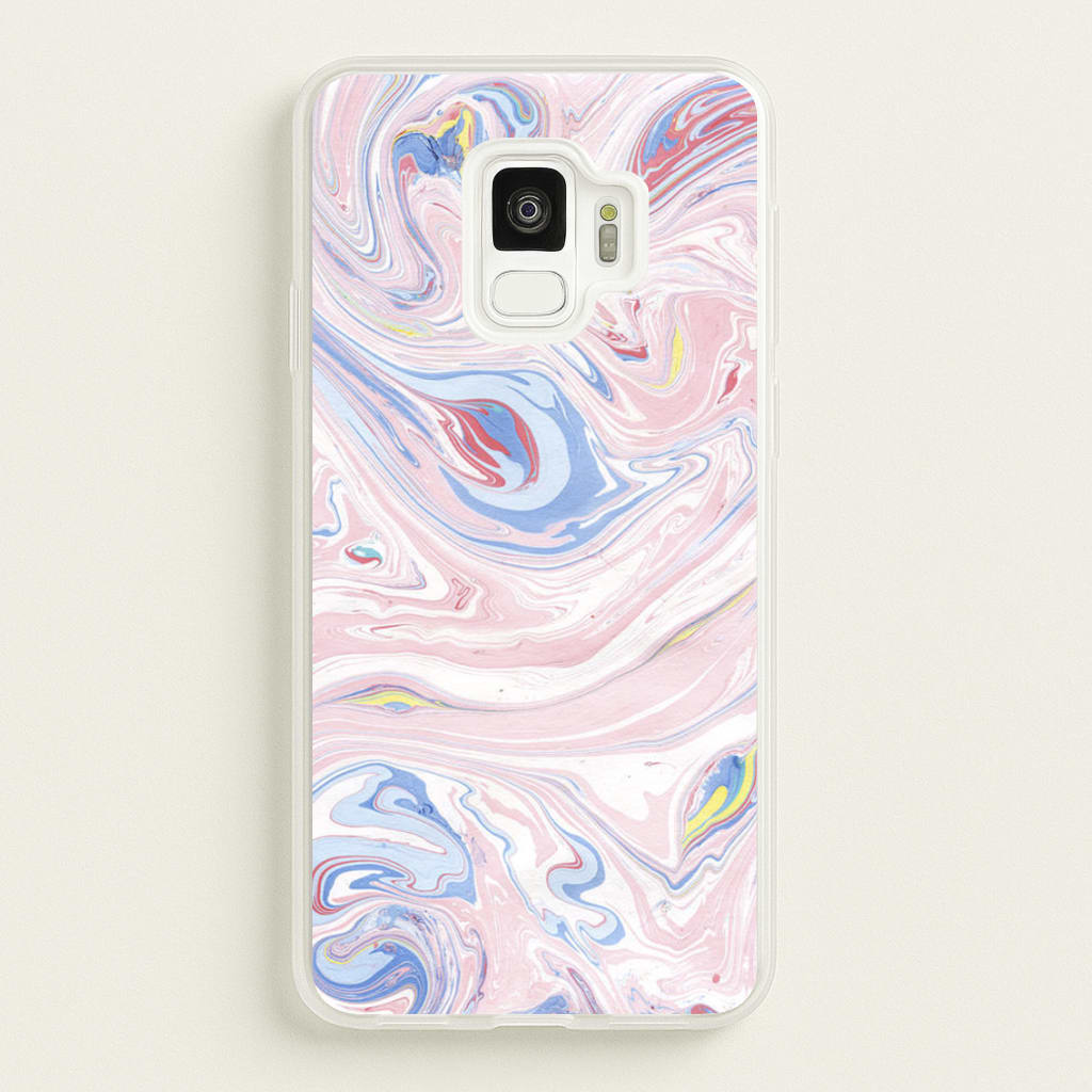 Pink Marble Swirl - Pattern Phone Case for Galaxy S9