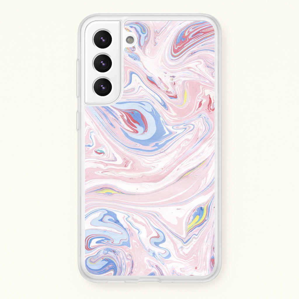 Pink Marble Swirl - Pattern Phone Case for Galaxy S22