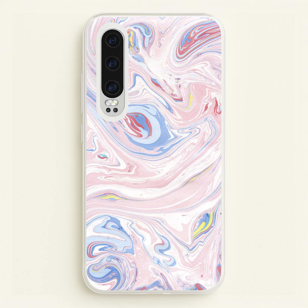 Pink Marble Swirl - Pattern Phone Case for Huawei P30
