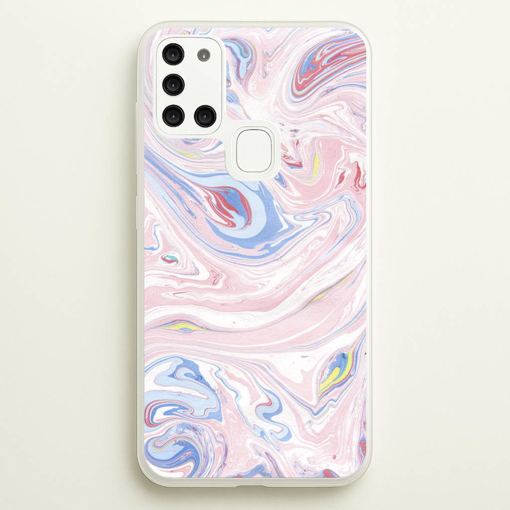 Pink Marble Swirl - Pattern Phone Case for Galaxy A21s
