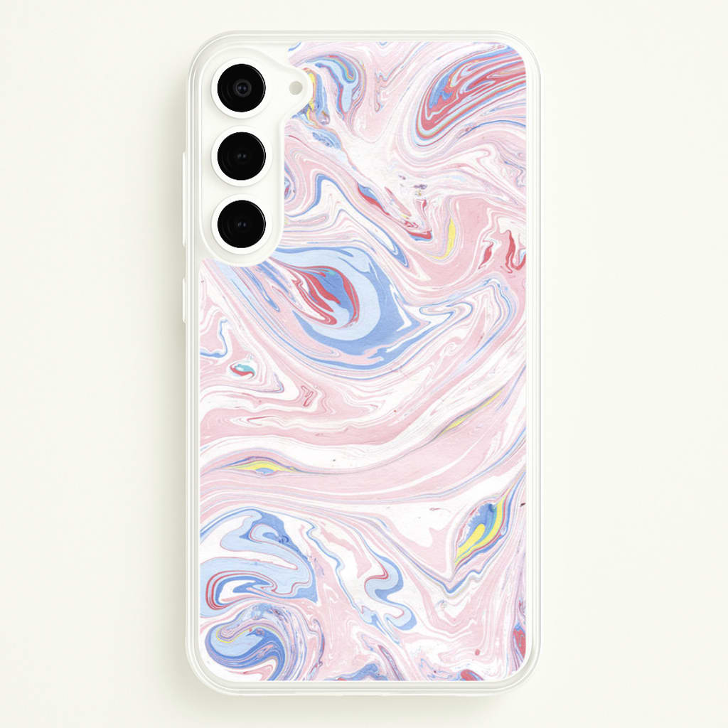 Pink Marble Swirl - Pattern Phone Case for Galaxy S23 Plus