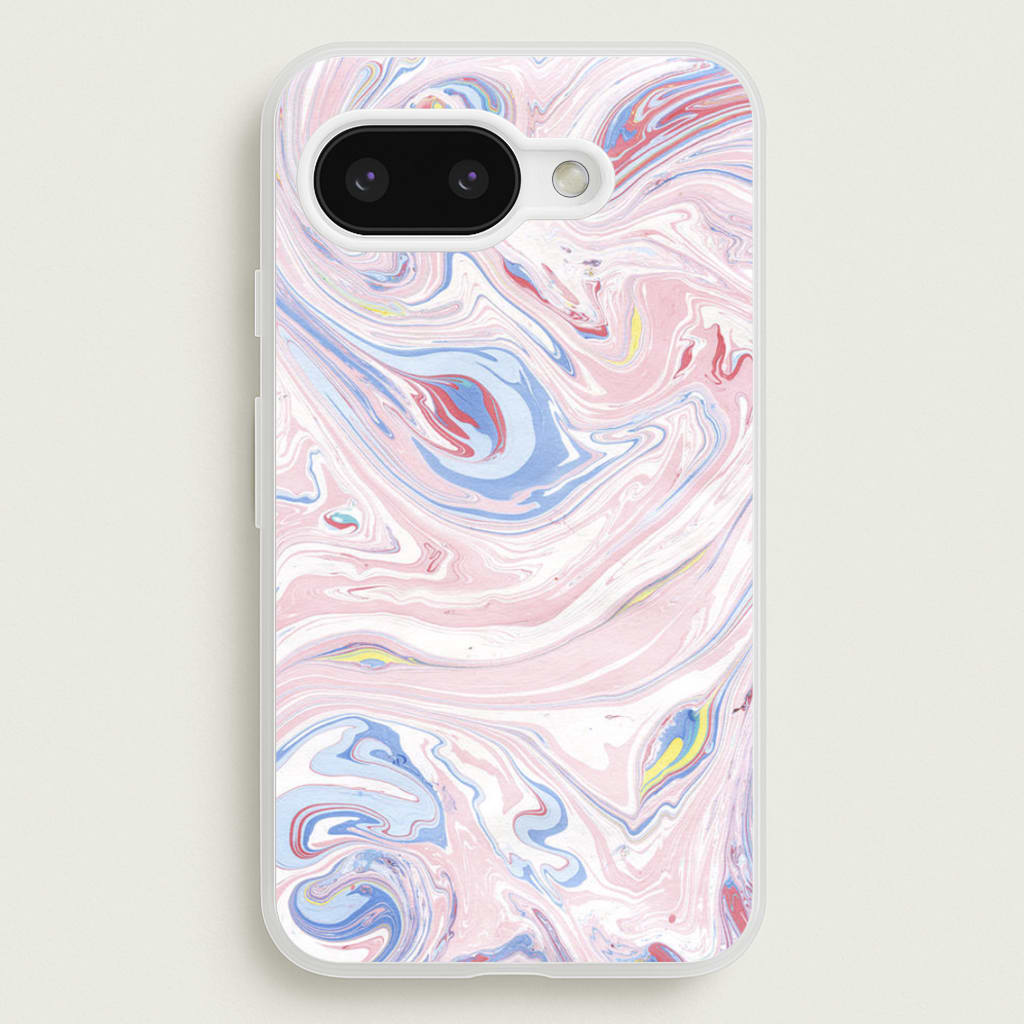 Pink Marble Swirl - Pattern Phone Case for Google Pixel 9a