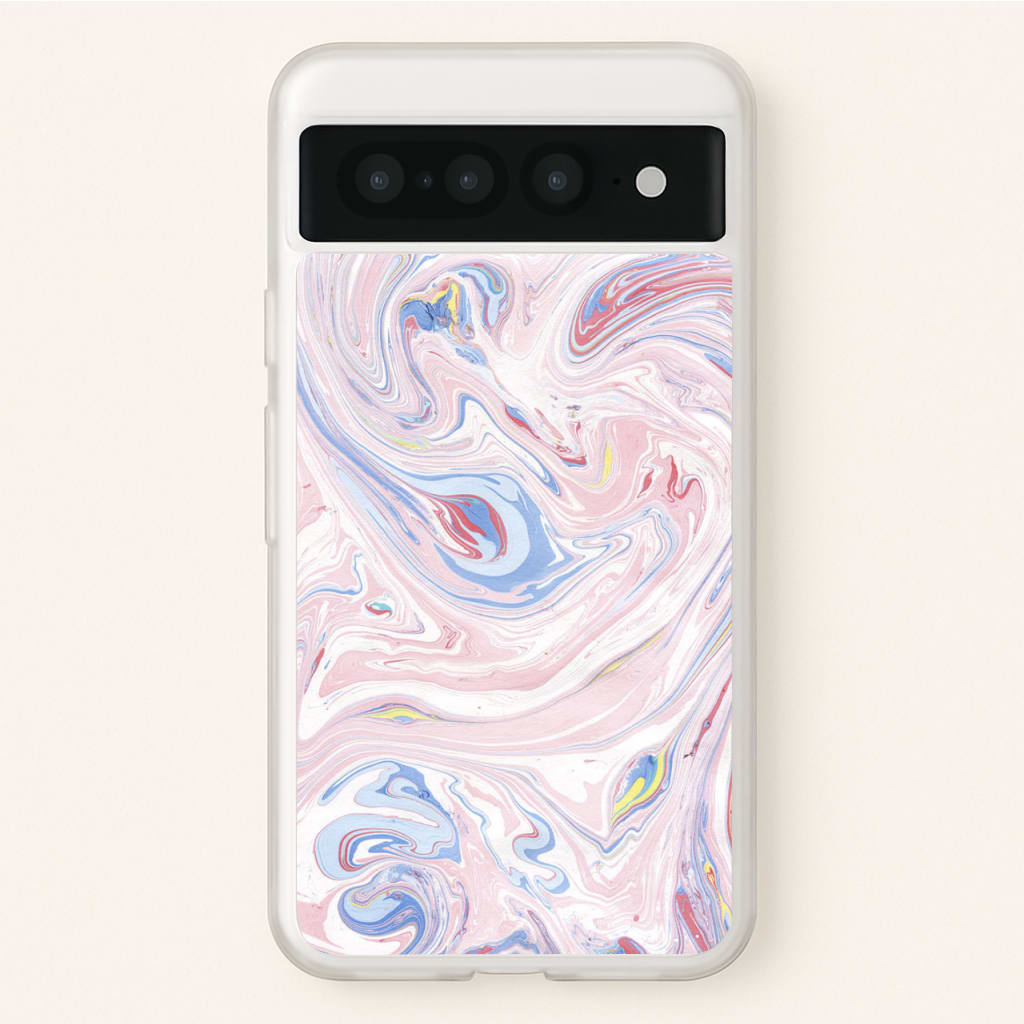 Pink Marble Swirl - Pattern Phone Case for Google Pixel 7 Pro