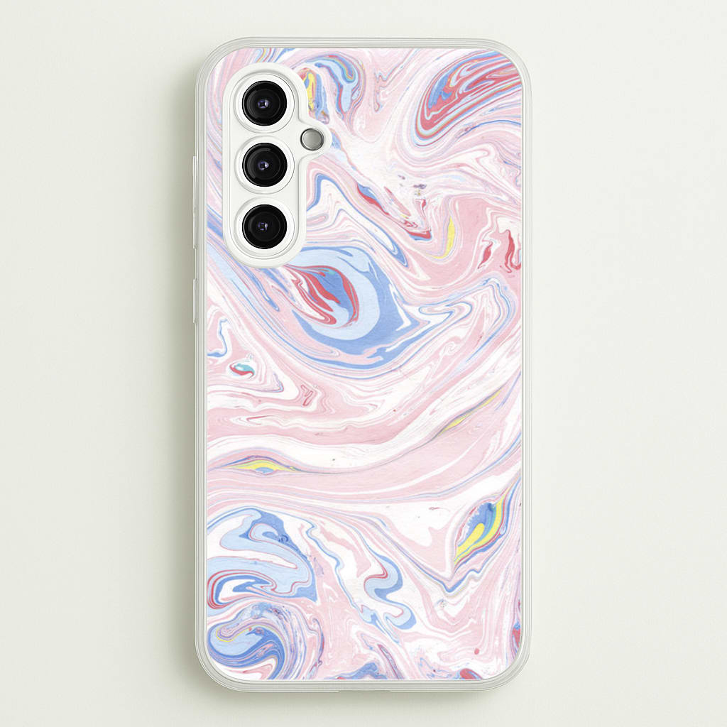 Pink Marble Swirl - Pattern Phone Case for Galaxy A14