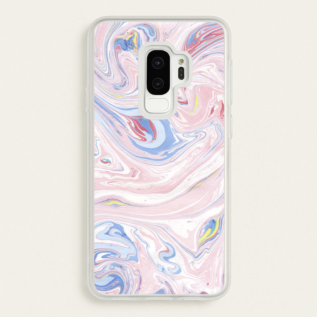 Pink Marble Swirl - Pattern Phone Case for Galaxy S9 Plus
