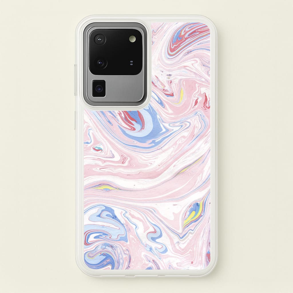 Pink Marble Swirl - Pattern Phone Case for Galaxy S20 Ultra