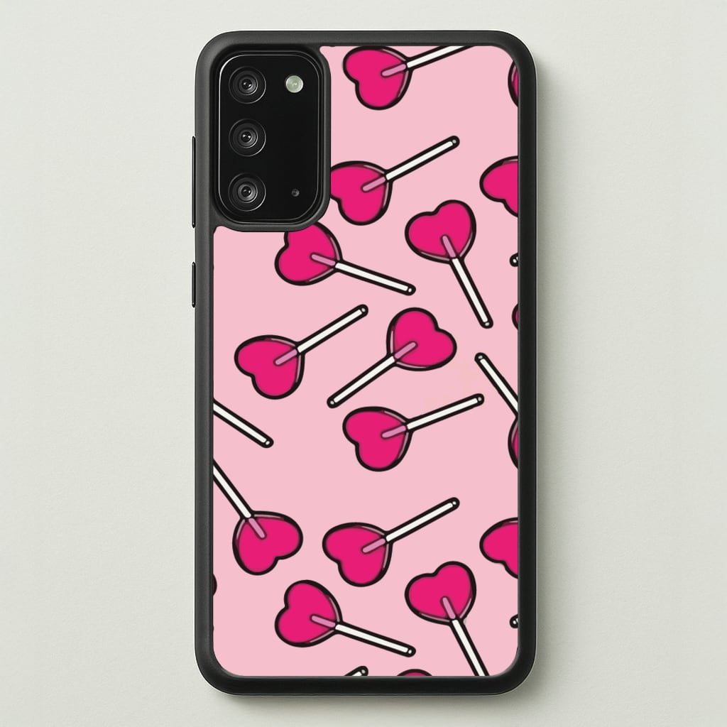 Cherry Heart Lollipops - Pattern Phone Case for Galaxy Note 20