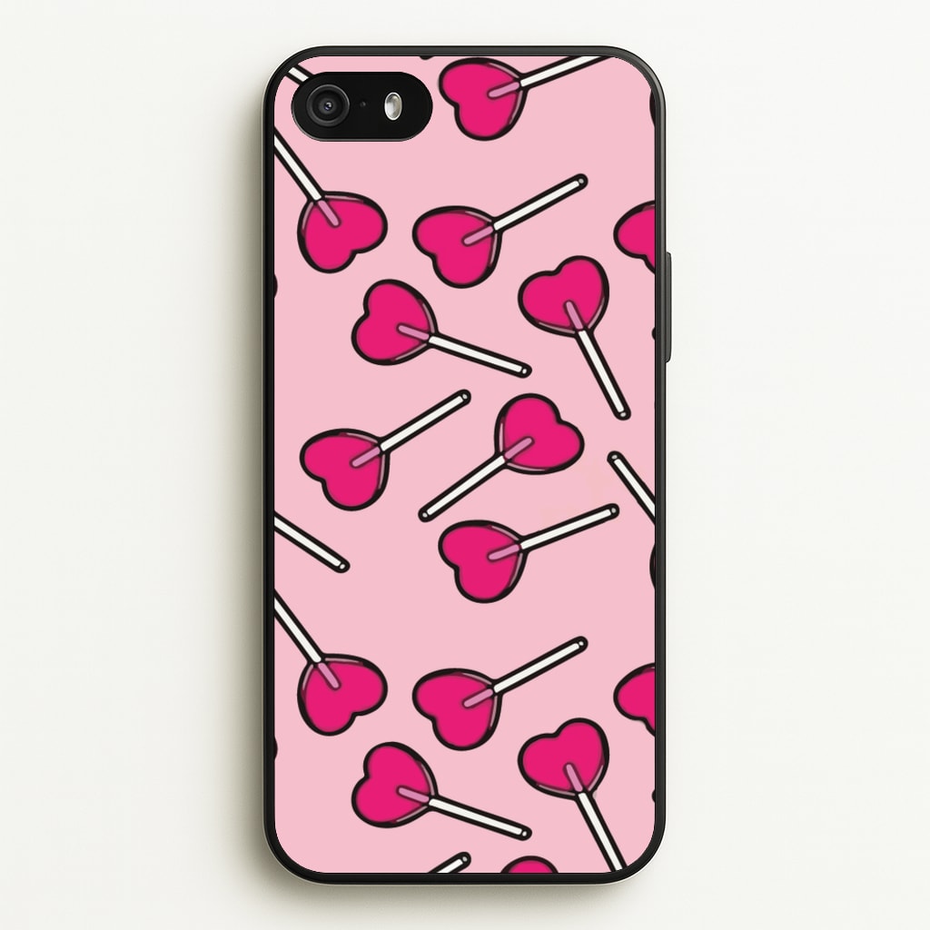 Cherry Heart Lollipops - Pattern Phone Case for iPhone 5 / 5s / SE 2016