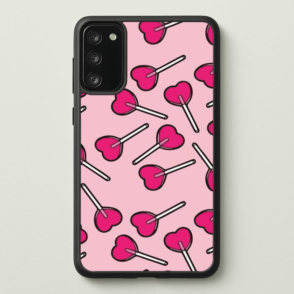 Cherry Heart Lollipops - Pattern Phone Case for Galaxy S20